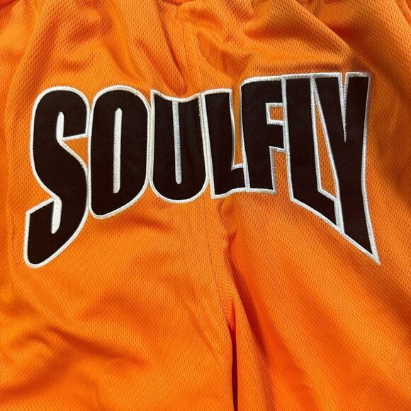 NWT Rod Wave Soulfly Orange Black Logo Basketball  Shorts 21 Drawstring -Size XL - Picture 6 of 7